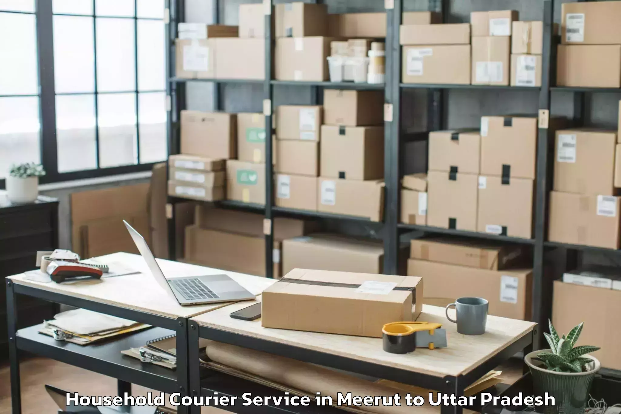 Reliable Meerut to Colonelganj Household Courier